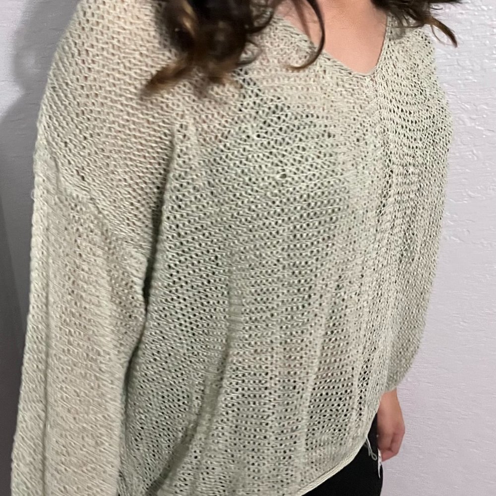 Knitted Sage Green blouse